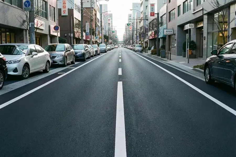 完成したアスファルト舗装