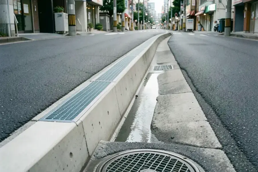 完成した排水設備