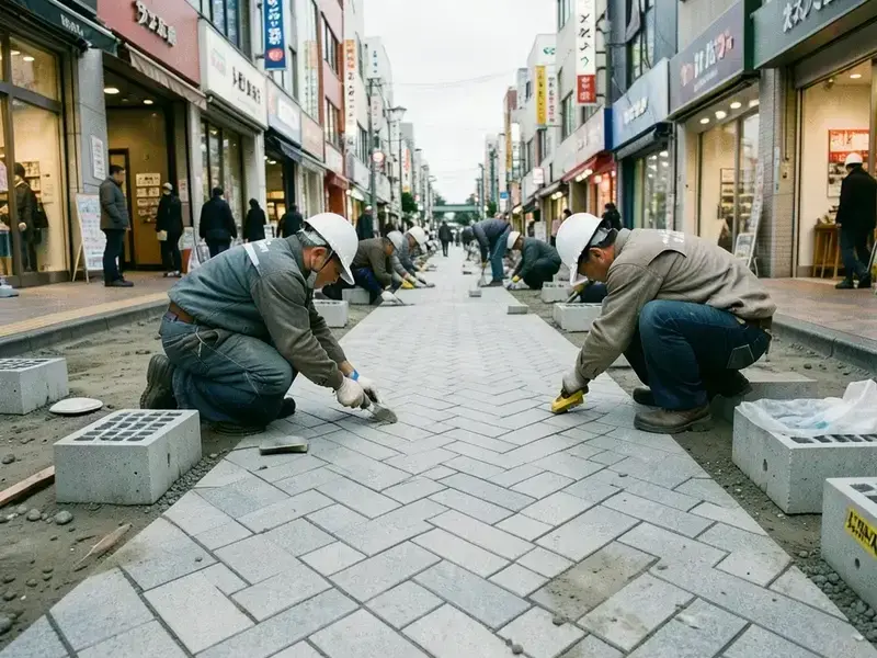 ブロック舗装